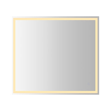 Pax Rectangular Frameless Anti-Fog Aluminum Front/Back-lit Tri-color LED Bathroom Vanity Mirror with Smart Touch Control